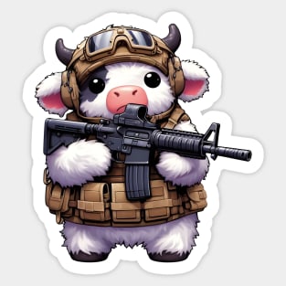 Fluffy Cow Sticker